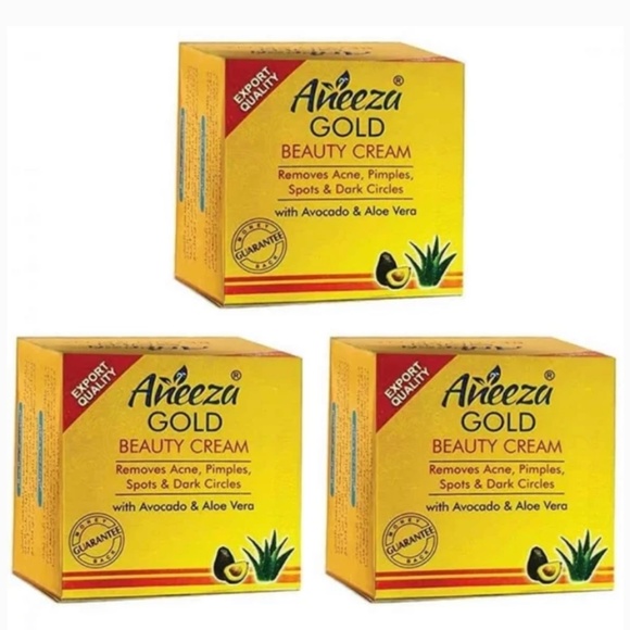 3pcs Aneeza Gold Beauty Cream With Aloe Vera And A Skincare 3pcs
